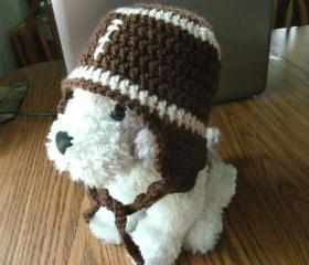 Infant Football hat (size 0-3 months, 3-6 months, or 6-12 months)