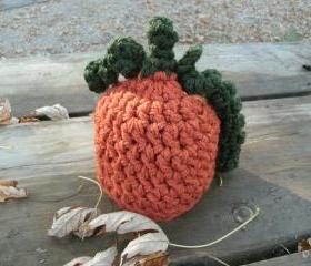 Pumpkin Infant Hat or American Girl-type doll hat (size 0-3 months or 3-6 months)