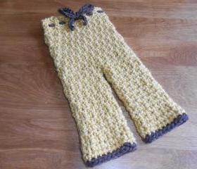 Crocheted Infant Pants - size 0-2 months, 3-6 months, 6-12 months, or 1-2 years - many colors available